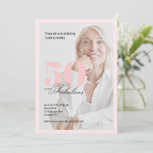 Cinquante ans et Fabuleux Photo Invitation d'anniv