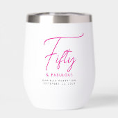Cinquante ans et Fabuleux Script Rose Fête d'anniv (Arrière)