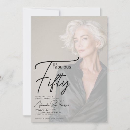 Cinquante ans et Fantastique Invitation 50e Annive (Devant)