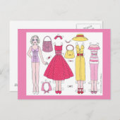 Cinquante ans fabuleux : Carte postale Poupée Papi (Devant / Derrière)