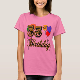 Cinquante-cinquième T-shirt heureux de célébration