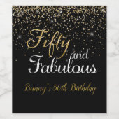 Cinquante et fabuleux Étiquette de vin d'anniversa (Étiquettes simples)