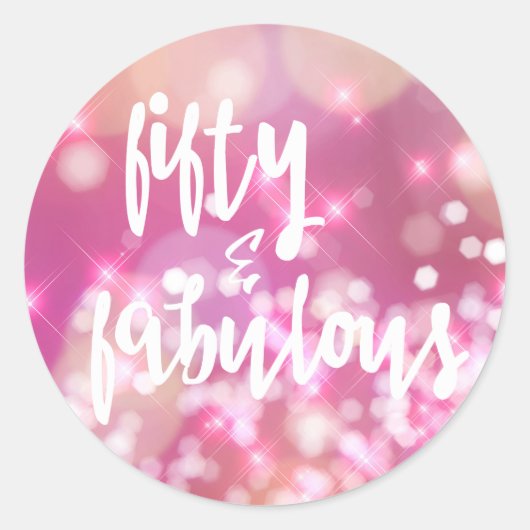 Cinquante et fabuleux - Stickers Glam 50th Birthda (Devant)