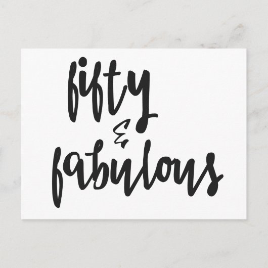 Cinquante & Fabuleux - Carte postale d'anniversair (Devant)