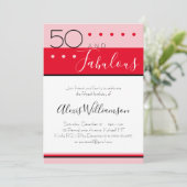 Cinquante Fabuleux rose rouge moderne Invitation A (Debout devant)