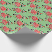 Cinquante femmes avec chien Vintage papier cadeau  (Coin)