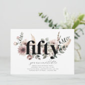 Cinquante fleurs - 50e anniversaire Invitation (Debout devant)