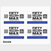 Cinquante Millions Max™ 4 Stickers rectangulaires  (Feuille)