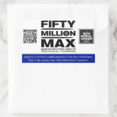 Cinquante Millions Max™ 4 Stickers rectangulaires  (Sac)