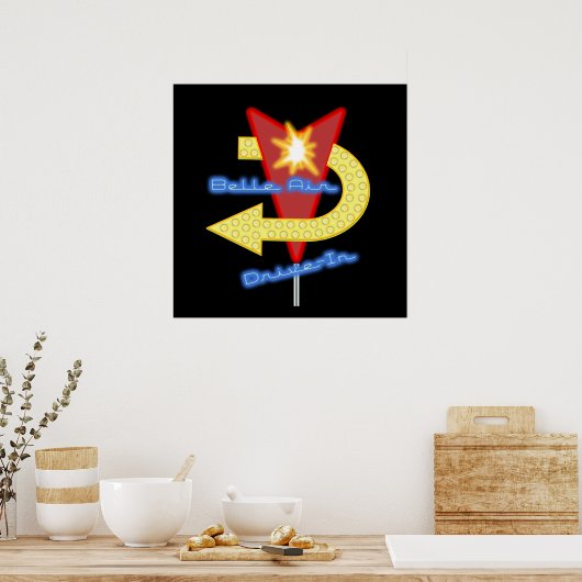 Cinquante Style Drive In Diner Poster (Cuisine)