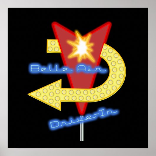 Cinquante Style Drive In Diner Poster (Devant)