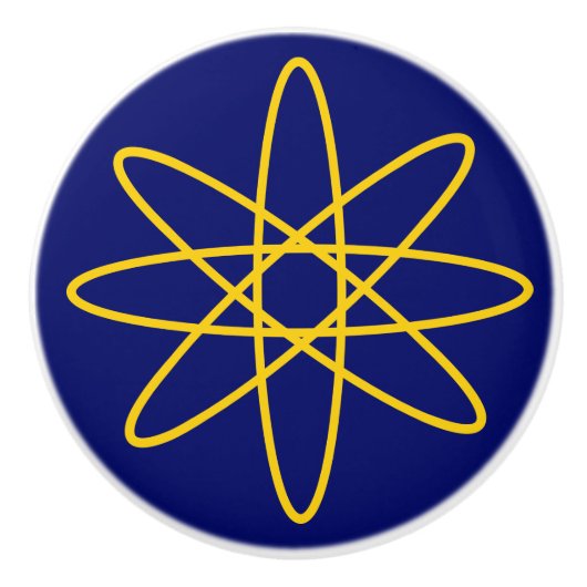 Cinquante-vingts - bouton d'atome jaune (Devant)