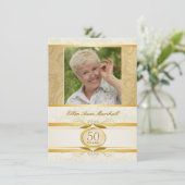 cinquantième anniversaire - invitation de photo de (Debout devant)