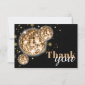 Cinquantième anniversaire moderne Carte de remerci (Devant)