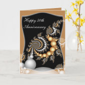 cinquantième Carte d'anniversaire (Fleur jaune)