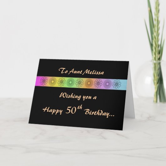 Cinquantième carte d'anniversaire personnalisable (Devant)