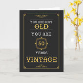 cinquantième Carte d'anniversaire - plaisanterie (Fleur jaune)