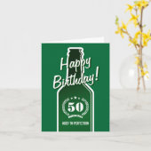 cinquantième Carte d'anniversaire pour les hommes (Fleur jaune)
