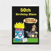 cinquantième Carte de flamme d'anniversaire (Devant)