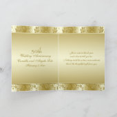 cinquantième Carte de remerciements de parties (Intérieur)