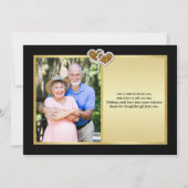 cinquantième Carte de remerciements de PHOTO des (Dos)