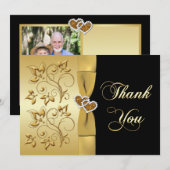 cinquantième Carte de remerciements de PHOTO des (Devant / Derrière)