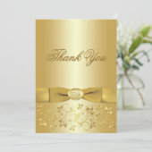 cinquantième Carte de remerciements floral d'or (Debout devant)