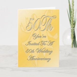 cinquantième Carte d'invitation d'anniversaire de