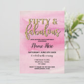 cinquantième Cinquante et invitation fabuleux de (Debout devant)