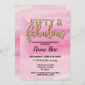 cinquantième Cinquante et invitation fabuleux de (Devant / Derrière)