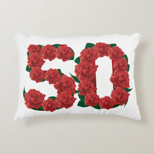 cinquantième coussin d'accent d'anniversaire (Devant)