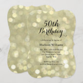 Cinquantième invitation d'anniversaire de lumières (Devant / Derrière)