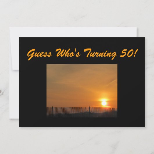 cinquantième Invitation de fête d'anniversaire (Devant)