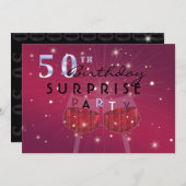 cinquantième invitation de fête d'anniversaire (Devant / Derrière)