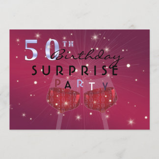 cinquantième invitation de fête d'anniversaire