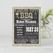 Cinquantième invitation de fête d'anniversaire de (Debout devant)