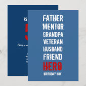 cinquantième Invitation de partie de héros (Devant / Derrière)