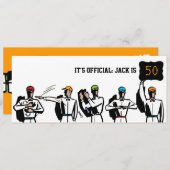 cinquantième Invitation de partie du football (Devant / Derrière)