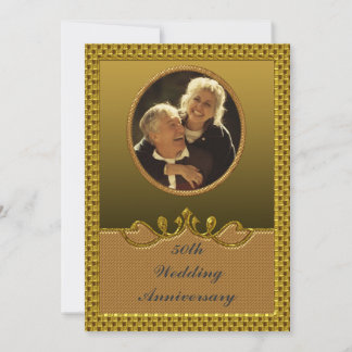 Cinquantième invitation d'or de fête