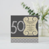 Cinquantième invitation noire et blanche (Debout devant)