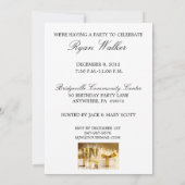 cinquantième Invitation personnalisée de fête (Dos)