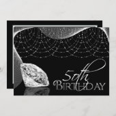 Cinquantième invitations d'anniversaire de diamant (Devant / Derrière)
