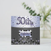 cinquantième INVITATIONS de FÊTE D'ANNIVERSAIRE (Debout devant)