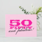 cinquantième Invitations de fête d'anniversaire (Debout devant)