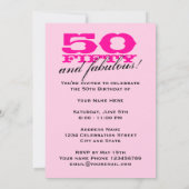 cinquantième Invitations de fête d'anniversaire (Dos)