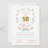 cinquantième Invitations de fête d'anniversaire (Devant)