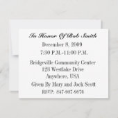 Cinquantième invitations de fête d'anniversaire de (Dos)