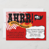 cinquantième Invitations de partie de pirate (Dos)