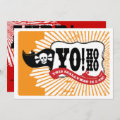 cinquantième Invitations de partie de pirate (Devant / Derrière)