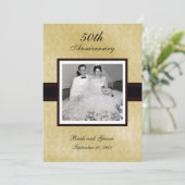 cinquantième Invitations de photo d'anniversaire (Debout devant)